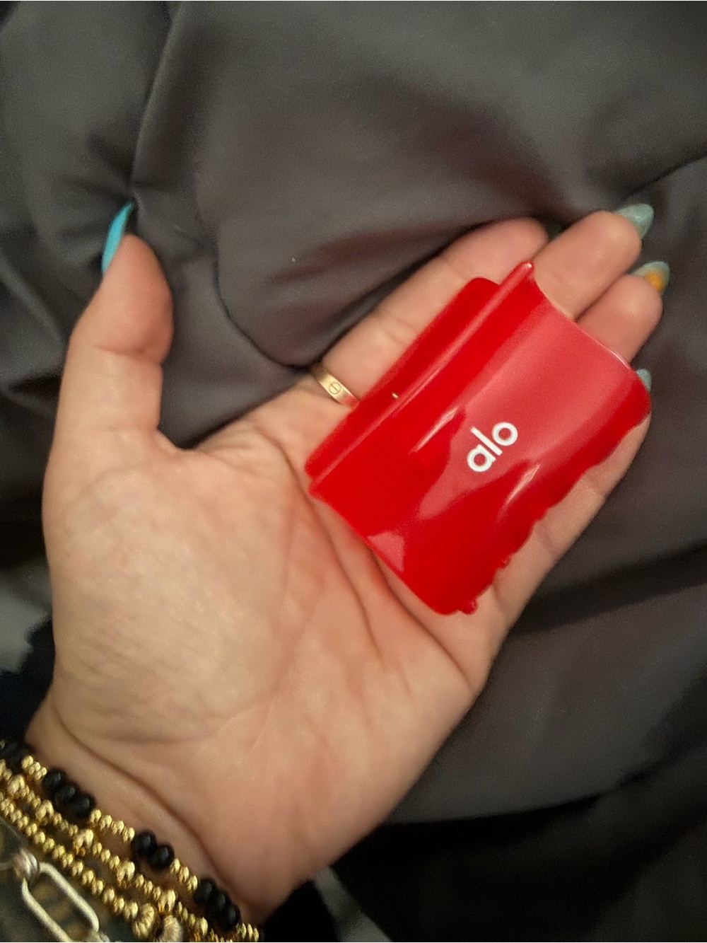 ALO Yoga Red Hard Shell Earbud Case